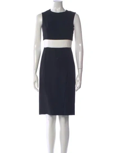 Pre-owned Narciso Rodriguez Crew Neck Knee-length Dress In Blue