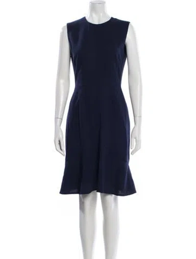 Pre-owned Narciso Rodriguez Crew Neck Knee-length Dress In Blue