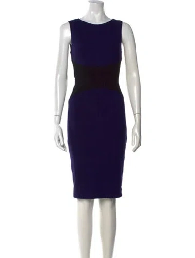 Pre-owned Narciso Rodriguez Crew Neck Knee-length Dress In Blue