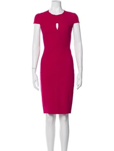 Pre-owned Narciso Rodriguez Crew Neck Knee-length Dress In Burgundy