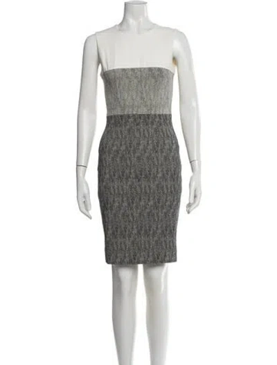 Pre-owned Narciso Rodriguez Crew Neck Knee-length Dress In Gray