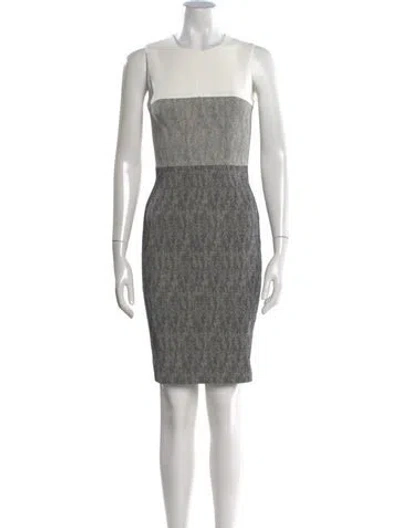 Pre-owned Narciso Rodriguez Crew Neck Knee-length Dress In Gray