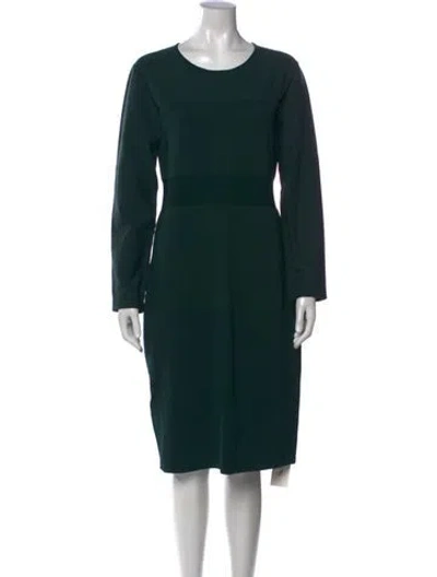 Pre-owned Narciso Rodriguez Crew Neck Knee-length Dress In Green