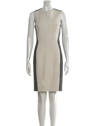 Pre-owned Narciso Rodriguez Crew Neck Knee-length Dress In Neutral