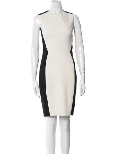 Pre-owned Narciso Rodriguez Crew Neck Knee-length Dress In Neutrals