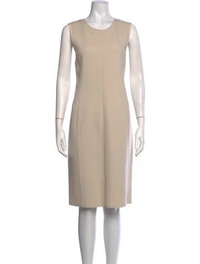 Pre-owned Narciso Rodriguez Crew Neck Knee-length Dress In Neutrals