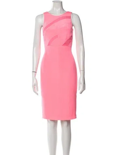 Pre-owned Narciso Rodriguez Crew Neck Knee-length Dress In Pink