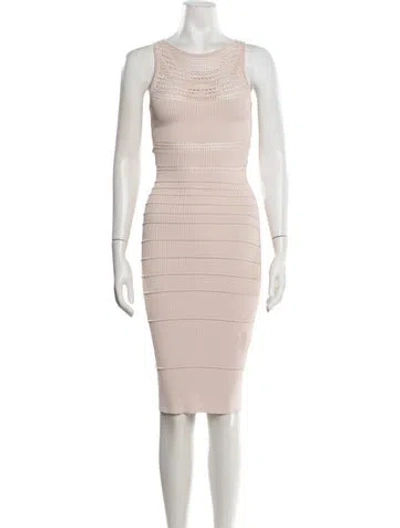 Pre-owned Narciso Rodriguez Crew Neck Knee-length Dress In Pink