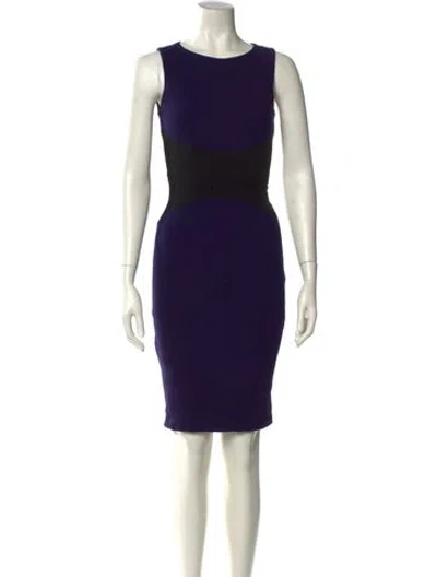 Pre-owned Narciso Rodriguez Crew Neck Knee-length Dress In Purple