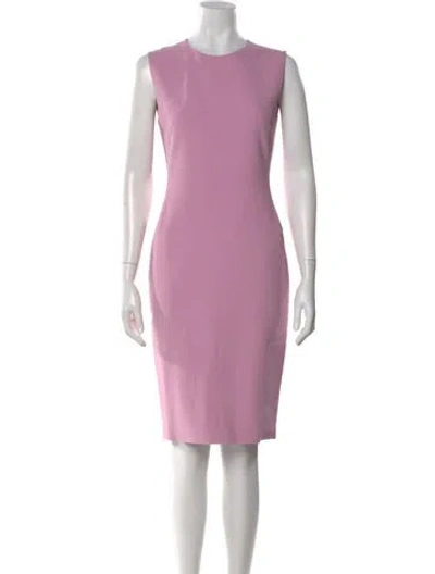 Pre-owned Narciso Rodriguez Crew Neck Knee-length Dress In Purple