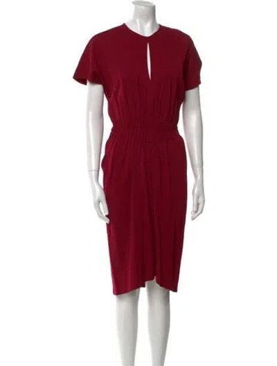 Pre-owned Narciso Rodriguez Crew Neck Knee-length Dress In Red
