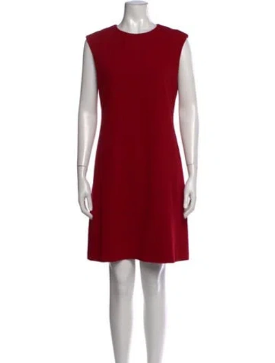 Pre-owned Narciso Rodriguez Crew Neck Knee-length Dress In Red