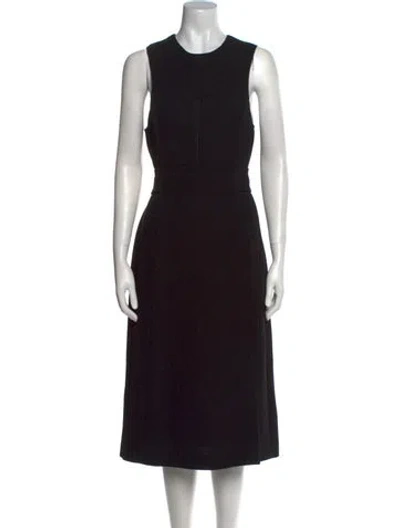 Pre-owned Narciso Rodriguez Crew Neck Long Dress In Black