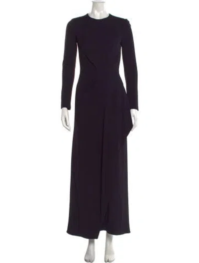 Pre-owned Narciso Rodriguez Crew Neck Long Dress In Blue