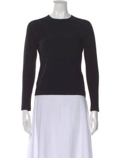 Pre-owned Narciso Rodriguez Crew Neck Long Sleeve Top In Black