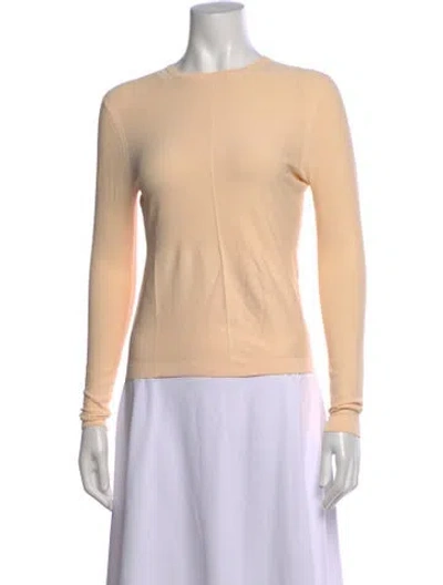 Pre-owned Narciso Rodriguez Crew Neck Long Sleeve Top In Pink