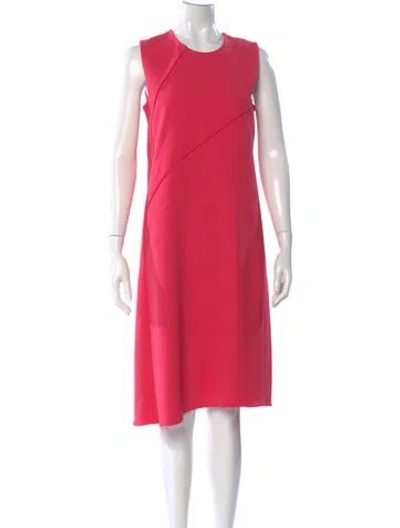 Pre-owned Narciso Rodriguez Crew Neck Midi Length Dress In Pink