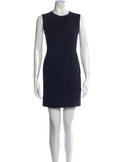 Pre-owned Narciso Rodriguez Crew Neck Mini Dress In Black