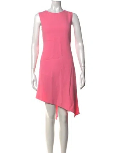 Pre-owned Narciso Rodriguez Crew Neck Mini Dress In Pink