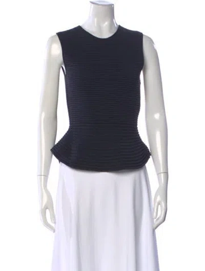 Pre-owned Narciso Rodriguez Crew Neck Sleeveless Top In Black