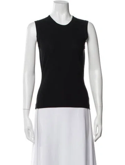 Pre-owned Narciso Rodriguez Crew Neck Sleeveless Top In Black
