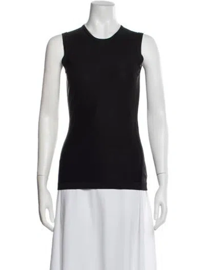 Pre-owned Narciso Rodriguez Crew Neck Sleeveless Top In Black