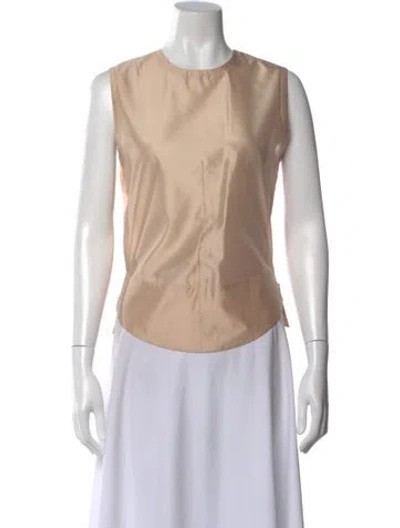 Pre-owned Narciso Rodriguez Crew Neck Sleeveless Top In Neutral