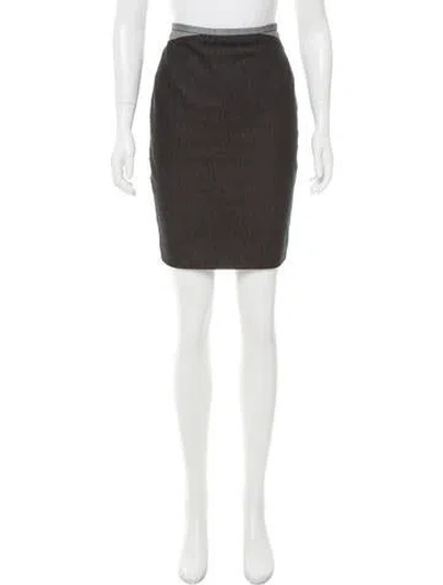 Pre-owned Narciso Rodriguez Denim Pencil Skirt In Black