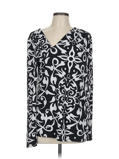 Pre-owned Narciso Rodriguez For Design Nation Long Sleeve Blouse In Black