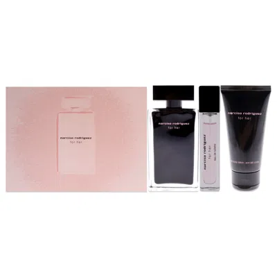 Narciso Rodriguez For Women - 3 Pc Gift Set 3.3oz Edt Spray, 10ml Edt Spray, 1.6oz Body Lotion In Multi