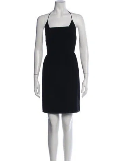 Pre-owned Narciso Rodriguez Halterneck Mini Dress In Black
