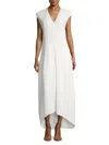 Narciso Rodriguez High Low Hem Dress In White In White