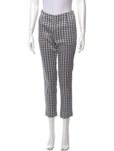 Pre-owned Narciso Rodriguez Houndstooth Print Straight Leg Pants In Neutral