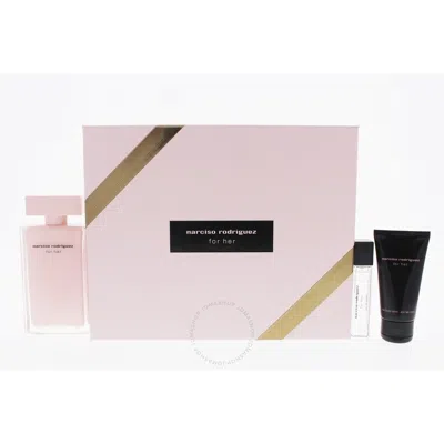 Narciso Rodriguez Ladies For Her Gift Set Fragrances 3423473056157 In White