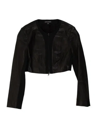 Pre-owned Narciso Rodriguez Lambskin Jacket In Brown