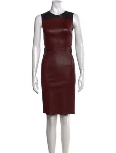 Pre-owned Narciso Rodriguez Lambskin Knee-length Dress In Multi