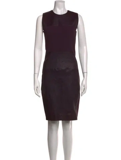 Pre-owned Narciso Rodriguez Lambskin Knee-length Dress In Purple