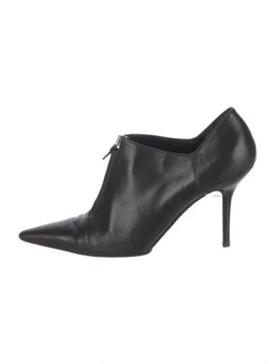 Pre-owned Narciso Rodriguez Leather Boots In Black/silver