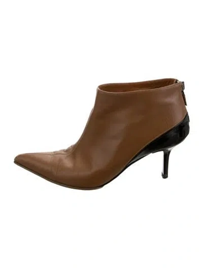 Pre-owned Narciso Rodriguez Leather Boots In Brown