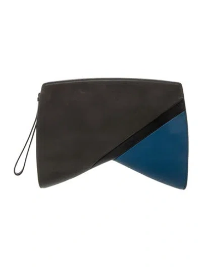 Pre-owned Narciso Rodriguez Leather Clutch In Black