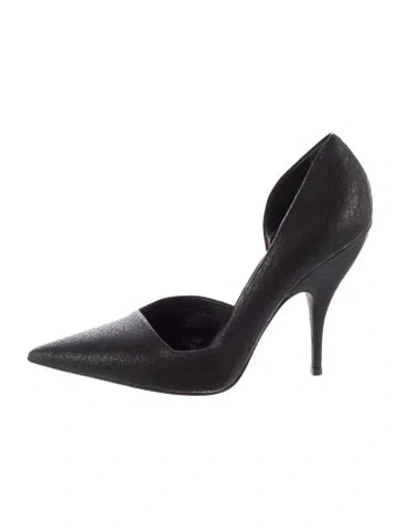 Pre-owned Narciso Rodriguez Leather D'orsay Pumps In Blue