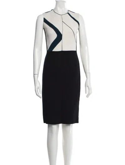 Pre-owned Narciso Rodriguez Leather Knee-length Dress In Multi