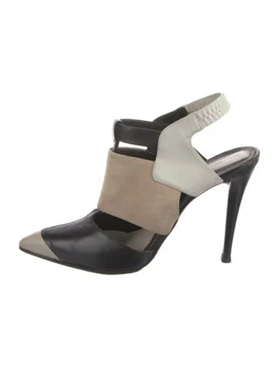 Pre-owned Narciso Rodriguez Leather Leather Trim Embellishment Pumps