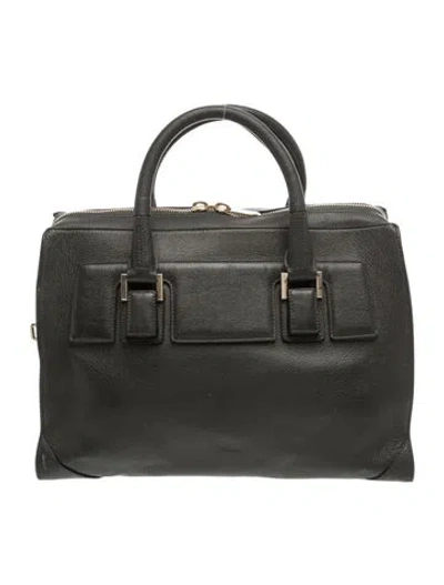 Pre-owned Narciso Rodriguez Leather Top Handle Bag In Black