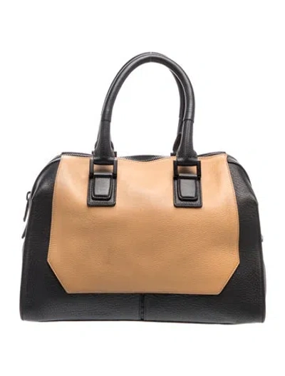 Pre-owned Narciso Rodriguez Leather Top Handle Bag In Black