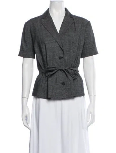 Pre-owned Narciso Rodriguez Linen Blazer In Gray