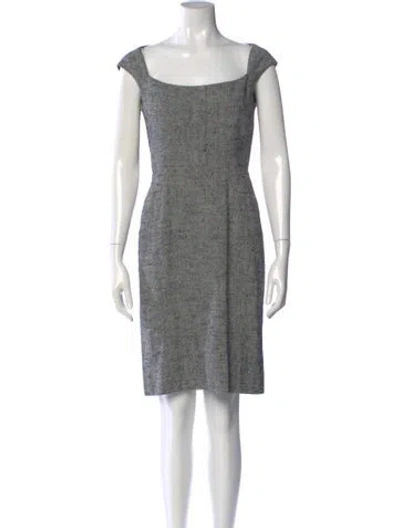 Pre-owned Narciso Rodriguez Linen Knee-length Dress In Gray