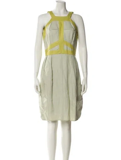 Pre-owned Narciso Rodriguez Linen Knee-length Dress In Green