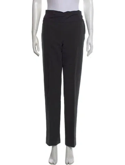 Pre-owned Narciso Rodriguez Linen Straight Leg Pants In Gray