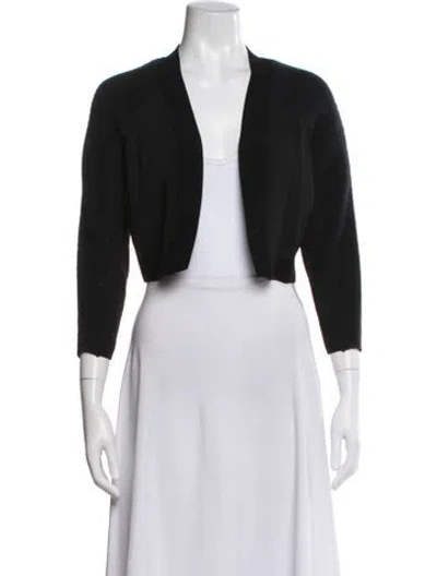 Pre-owned Narciso Rodriguez Merino Wool Bolero In Black
